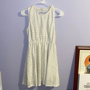 White Lace Mini Dress